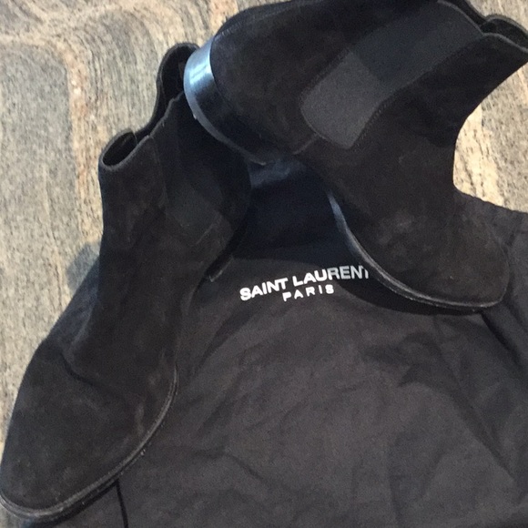 COPY - Saint Laurent Black Suede Ankle Boot - Picture 7 of 8